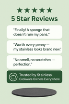 Steelé Sponge for Stainless Steel Cookware (3-Pack or 6-Pack)