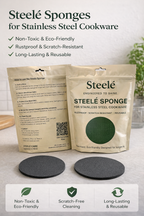 Steelé Sponge for Stainless Steel Cookware (3-Pack or 6-Pack)